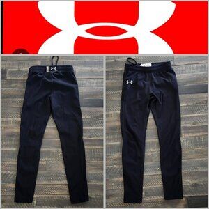 Under Armour slight fleeced black leggings girls size small